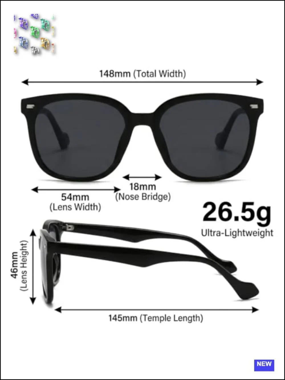 Oversized Square Sunglasses Women Vintage Retro UV400 Protection
